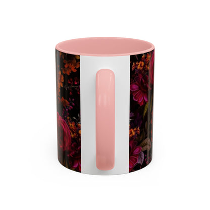 Gothic Floral Accent Coffee Mug - Perfect for Coffee Lovers, Gift for Birthdays, Drama Queen Decor, Unique Art Mug