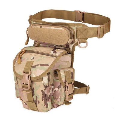Waterproof Oxford Army camouflage single shoulder crossbody journalist photography sports leg bag - IntuitiveEncBoutique