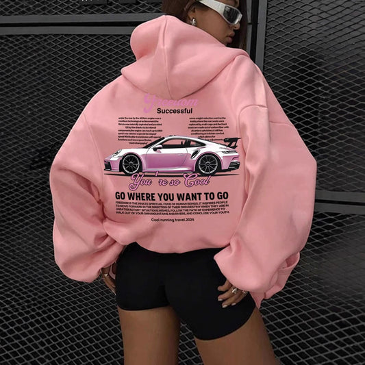 Autumn and Winter Hot Selling Women's Oversized Slogan