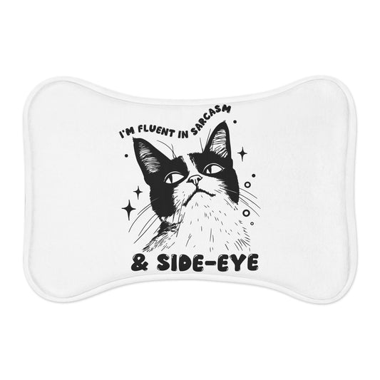 Whimsical Pet Feeding Mat, Funny Cat Mat, Sarcastic Dog Bowl Mat, Cute Pet Decor, Animal Lover Gift, Home Kitchen Essentials