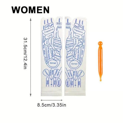 Reflexology Socks Women Foot Massage Meridian Acupoint Reflex Area Acupoint Socks And Foot Acupoint Illustration Socks for Foot - IntuitiveEncBoutique