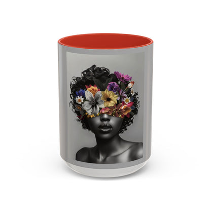 Floral Black Beauty Coffee Mug | Inspirational Drinkware for Coffee Lovers, Unique Gift for Her, Home Decor, Flower Lover's Mug