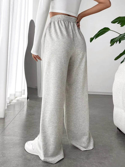 Elastic Waist Wide Leg Pants - IntuitiveEncBoutique