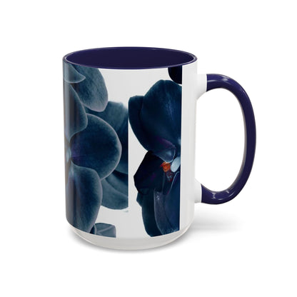 Elegant Orchid Accent Coffee Mug: Floral Drinkware for Home, Office, Gift, Mother's Day, Housewarming
