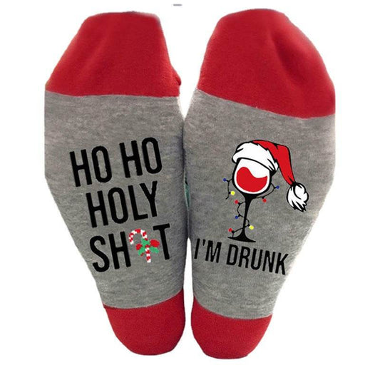Medium Hose Men's New Fashion Trend Letter Cotton Socks Lovers Socks Christmas Socks - IntuitiveEncBoutique