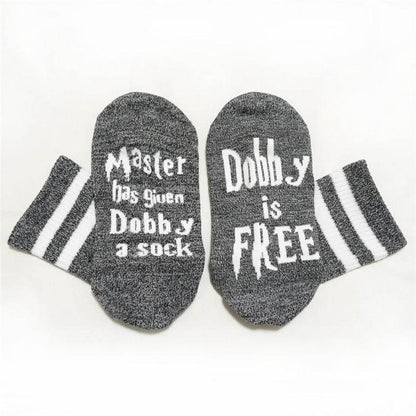 Women Print Letter Cute Dobby Socks - IntuitiveEncBoutique