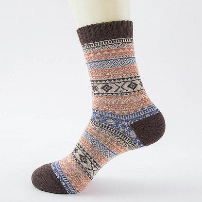 Winter Thick Warm Stripe Wool Socks - IntuitiveEncBoutique