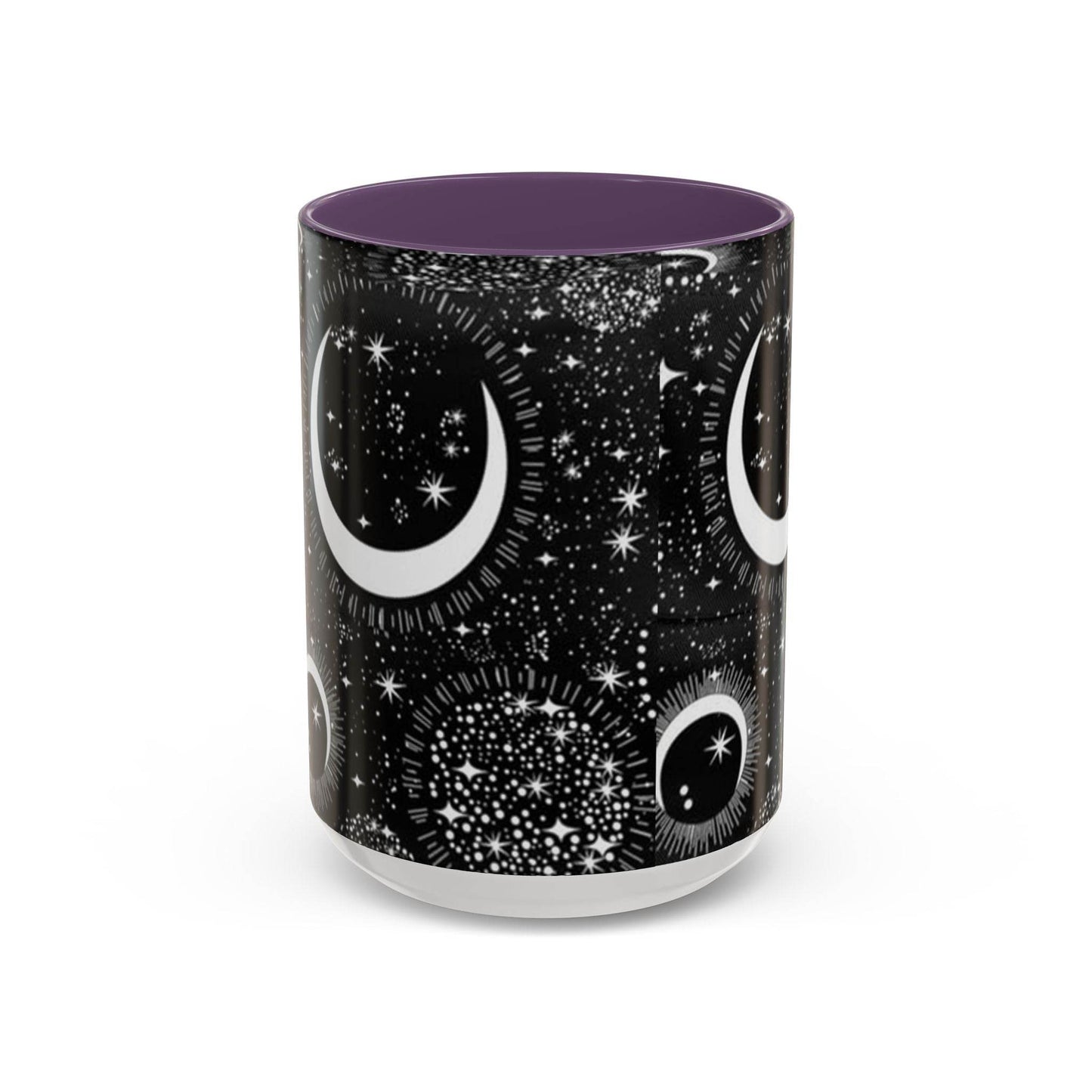 Star Moon Cup - Celestial Design Coffee Mug, 11oz Tea Cup, Astrology Lover Gift, Kitchen Decor, Celestial Kitchenware, Ceramic Beverage Mug - IntuitiveEncBoutique