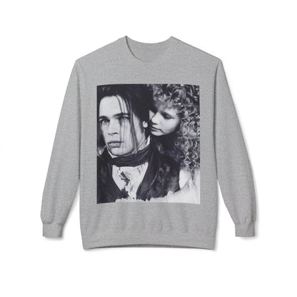 Vampire Romance Fleece Crewneck Sweatshirt, Cozy Sweatshirt, Gothic Fashion, Unisex Gift, Movie Lover Apparel, Halloween Outfit - IntuitiveEncBoutique