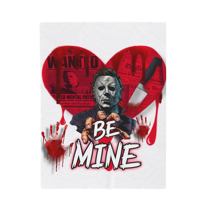 Spooky Love Velveteen Plush Blanket | Halloween Decor, Cozy Throw for Couples, Horror Movie Lover Gift, Valentine's Day Gift - IntuitiveEncBoutique