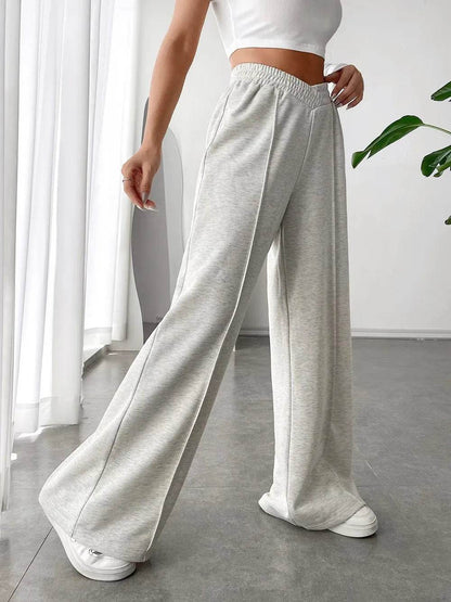 Elastic Waist Wide Leg Pants - IntuitiveEncBoutique