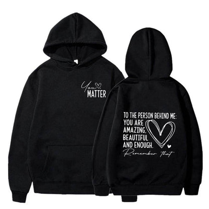 SingerLetter Print Hooded Sweatshirt Unisex Long Sleeve Casual Top Jacket - IntuitiveEncBoutique