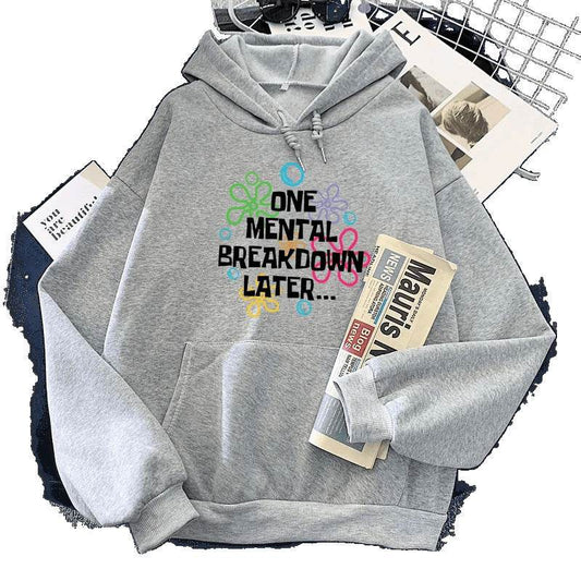 Spring Letter Pattern Printed Hooded Sweatshirt Unisex Long Sleeve Casual Jacket Trendy Student Versatile - IntuitiveEncBoutique