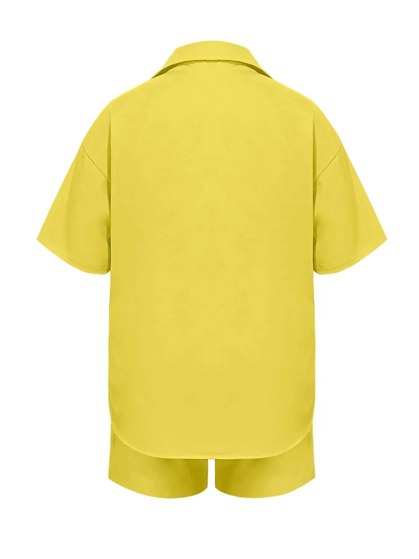 Plus Size Short Sleeve Top and Shorts Set - IntuitiveEncBoutique