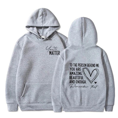 SingerLetter Print Hooded Sweatshirt Unisex Long Sleeve Casual Top Jacket - IntuitiveEncBoutique