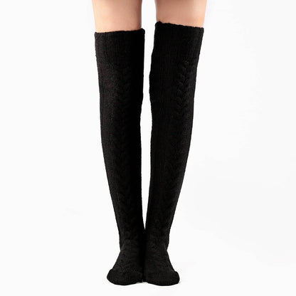 Autumn And Winter Knitting Knee Length Stockings Women's Lengthened Floor Stockings Wool Pile Stockings - IntuitiveEncBoutique