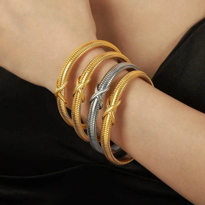 Titanium Steel Spring Shape Bracelet - IntuitiveEncBoutique