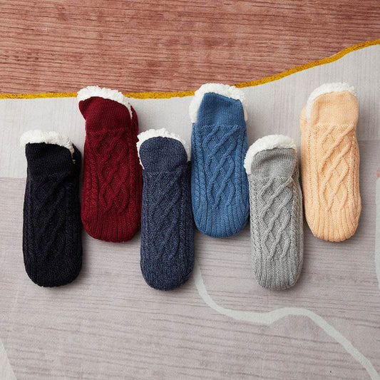 Floor Sock Velvet Thickened Winter Female Adult Bottom Glue Dispensing Adult Warmth Preservation Indoor Socks Men's Sock Overshoes - IntuitiveEncBoutique