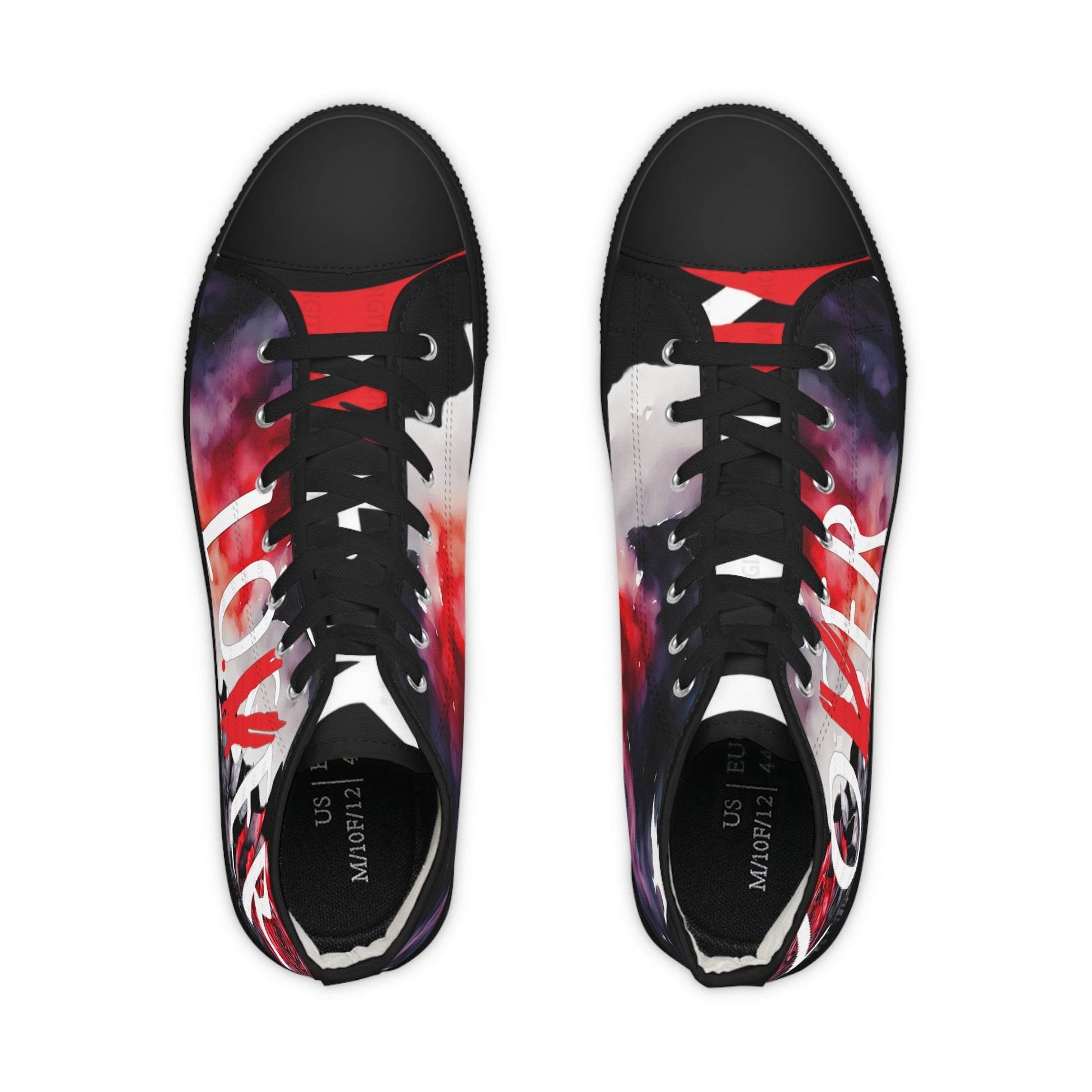 lover loser design on Men's High Top Sneakers, streetwear gift for him, urban style shoes, custom graffiti footwear, - IntuitiveEncBoutique