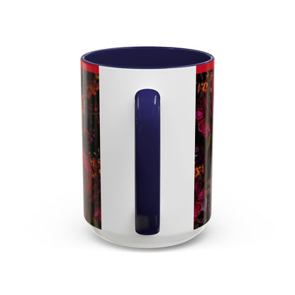 Gothic Floral Accent Coffee Mug - Perfect for Coffee Lovers, Gift for Birthdays, Drama Queen Decor, Unique Art Mug