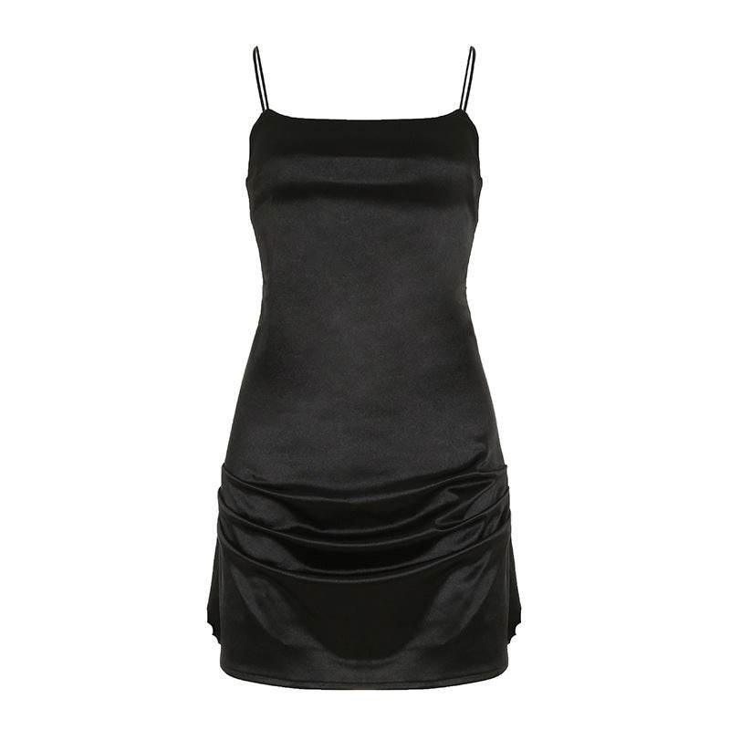 Strapless Dress Elegant Backless Satin Short Skirt - IntuitiveEncBoutique