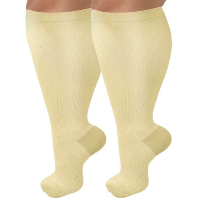 Plus size compression socks super wide calf and knee length socks men - IntuitiveEncBoutique