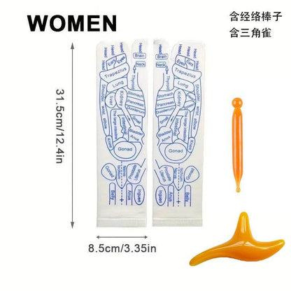 Reflexology Socks Women Foot Massage Meridian Acupoint Reflex Area Acupoint Socks And Foot Acupoint Illustration Socks for Foot - IntuitiveEncBoutique