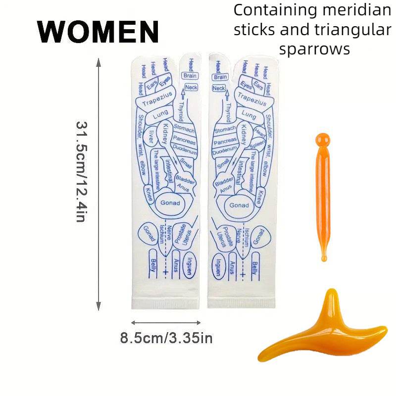 Warp socks English acupoint socks meridian socks massage socks - IntuitiveEncBoutique