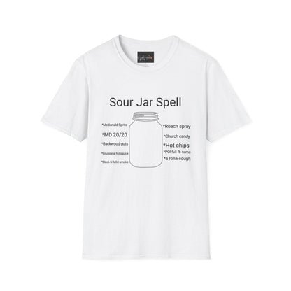 Sour Jar Spell T-Shirt for Witches, Unisex Softstyle Tee, Ideal for Magical Practitioners, Spell Casting, Witchcraft Gift, Summer Solstice - IntuitiveEncBoutique
