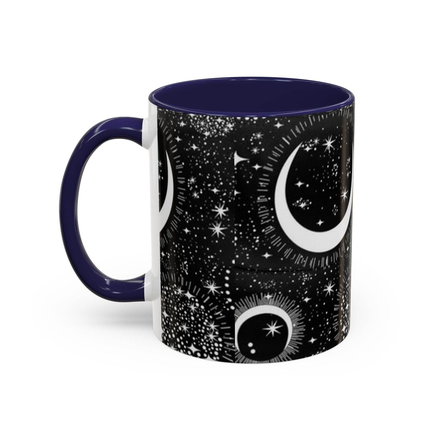 Star Moon Cup - Celestial Design Coffee Mug, 11oz Tea Cup, Astrology Lover Gift, Kitchen Decor, Celestial Kitchenware, Ceramic Beverage Mug - IntuitiveEncBoutique