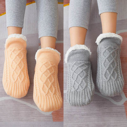 Floor Sock Velvet Thickened Winter Female Adult Bottom Glue Dispensing Adult Warmth Preservation Indoor Socks Men's Sock Overshoes - IntuitiveEncBoutique