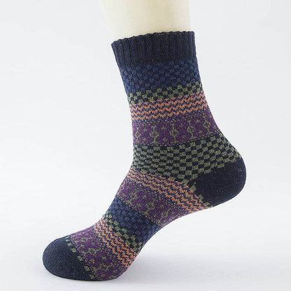 Winter Thick Warm Stripe Wool Socks - IntuitiveEncBoutique