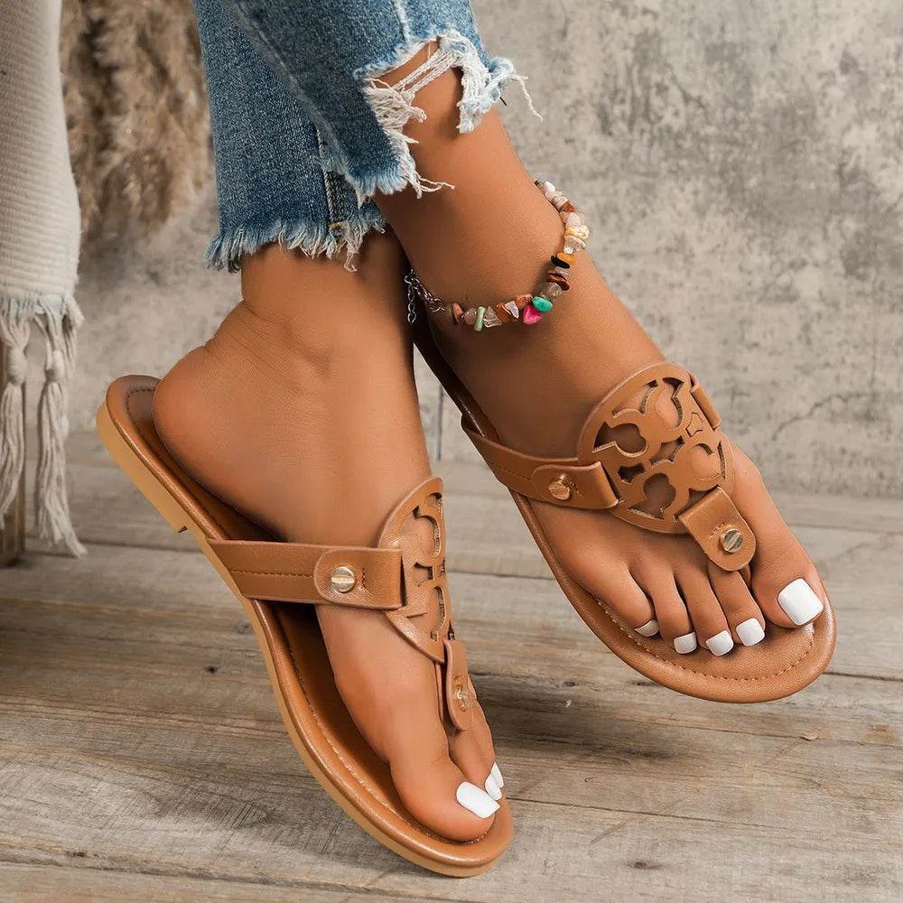 Toe Post Flats Sandals - IntuitiveEncBoutique