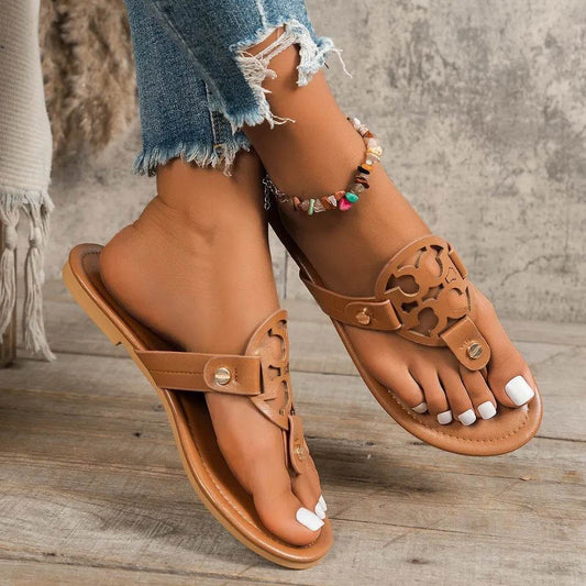 Toe Post Flats Sandals - IntuitiveEncBoutique