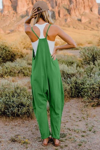 Double Take Full Size V-Neck Sleeveless Jumpsuit with Pockets - IntuitiveEncBoutique