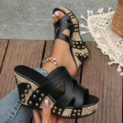 Open Toe Wedge Sandals - IntuitiveEncBoutique
