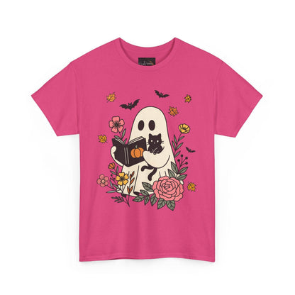 Cute Ghost & Cat Unisex Heavy Cotton Tee - IntuitiveEncBoutique