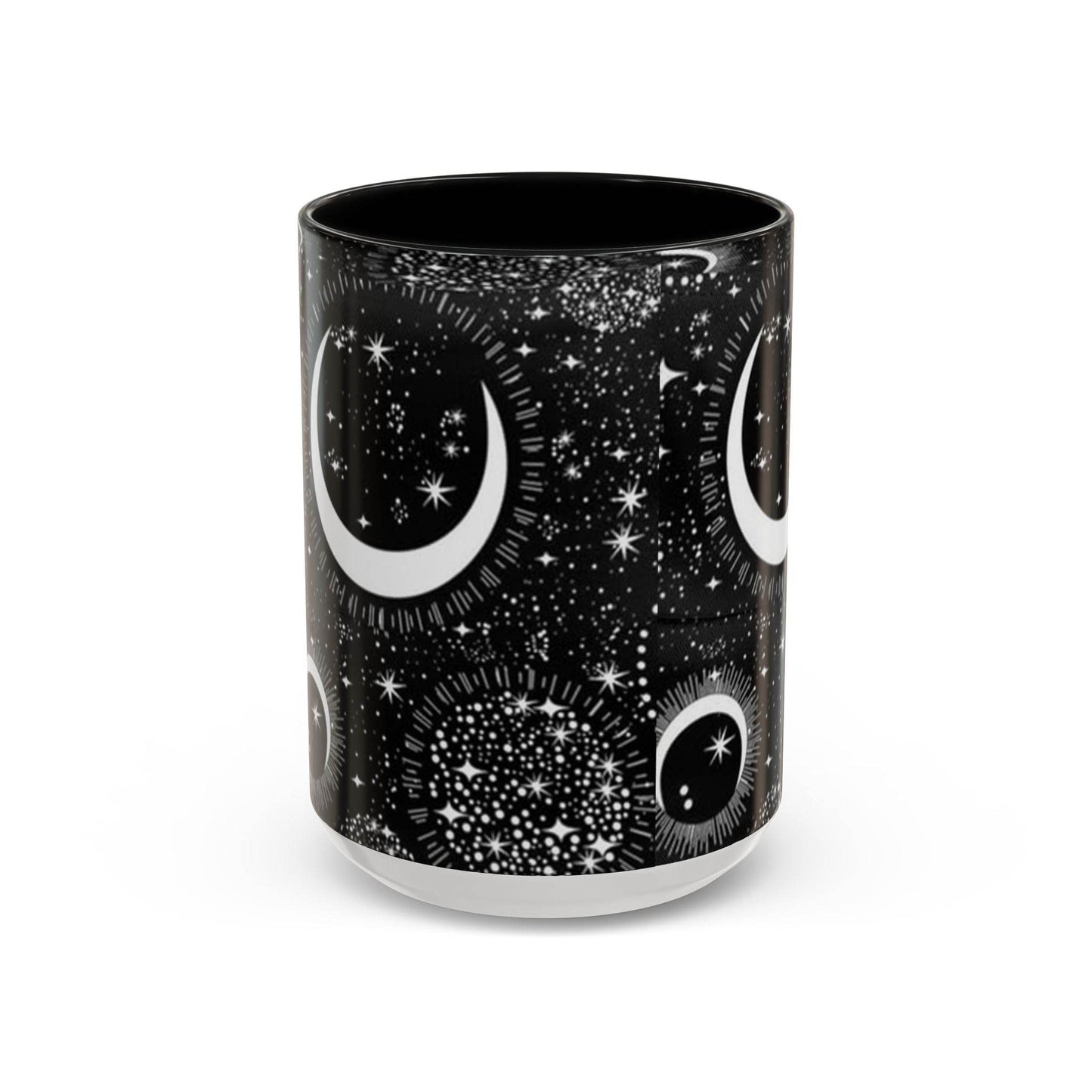 Star Moon Cup - Celestial Design Coffee Mug, 11oz Tea Cup, Astrology Lover Gift, Kitchen Decor, Celestial Kitchenware, Ceramic Beverage Mug - IntuitiveEncBoutique