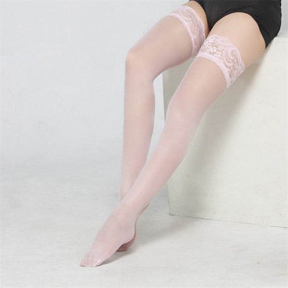 Wide Lace Seductive Stockings Cute Sexy Legs Long Tube High Thigh Stockings - IntuitiveEncBoutique