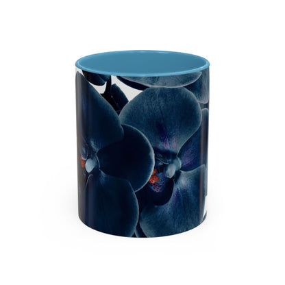 Elegant Orchid Accent Coffee Mug: Floral Drinkware for Home, Office, Gift, Mother's Day, Housewarming