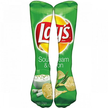 New Fashion Harajuku Kawaii Socks Man Cotton Cartoon Food Print Casual Cotton Hip Hop Unisex Happy Funny skarpety