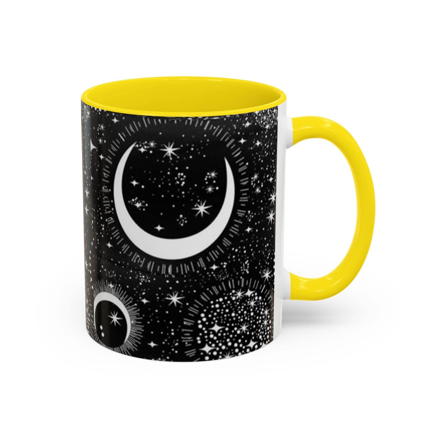 Star Moon Cup - Celestial Design Coffee Mug, 11oz Tea Cup, Astrology Lover Gift, Kitchen Decor, Celestial Kitchenware, Ceramic Beverage Mug - IntuitiveEncBoutique