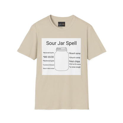 Sour Jar Spell T-Shirt for Witches, Unisex Softstyle Tee, Ideal for Magical Practitioners, Spell Casting, Witchcraft Gift, Summer Solstice - IntuitiveEncBoutique