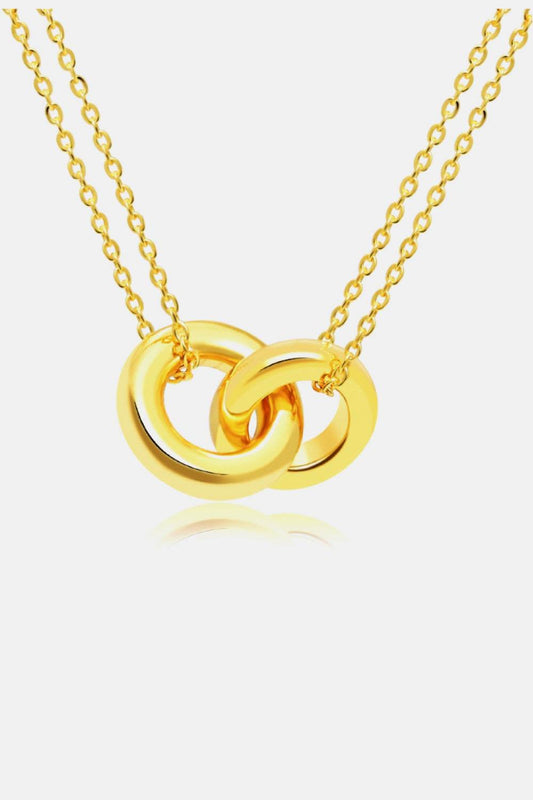 Linked Ring Pendant Chain Necklace - IntuitiveEncBoutique
