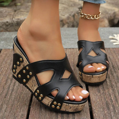 Open Toe Wedge Sandals - IntuitiveEncBoutique