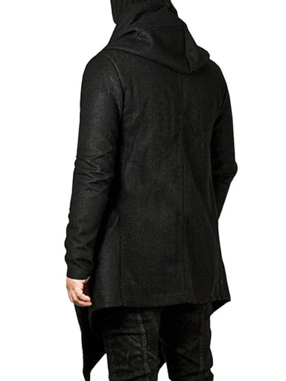 Men's Plus Size Long Sleeve Hooded Coat - IntuitiveEncBoutique