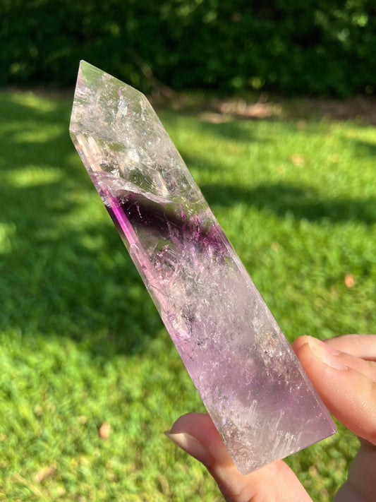 Phantom Amethyst Obelisk - High Quality - Brazil - IntuitiveEncBoutique