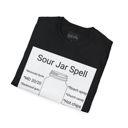 Sour Jar Spell T-Shirt for Witches, Unisex Softstyle Tee, Ideal for Magical Practitioners, Spell Casting, Witchcraft Gift, Summer Solstice - IntuitiveEncBoutique