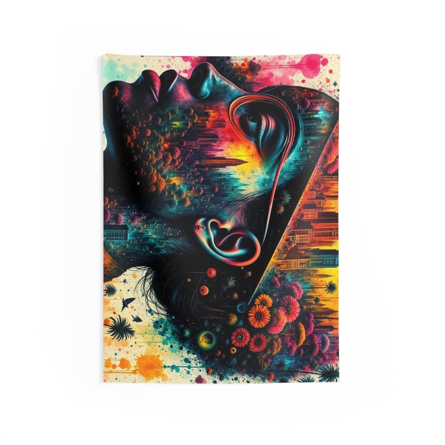 Digital Art Indoor Wall Tapestries, Unique Home Decor, Dorm Room Wall Hanging, Modern Wall Art, Large Tapestry - IntuitiveEncBoutique