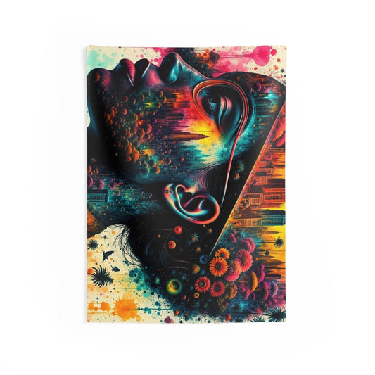 Digital Art Indoor Wall Tapestries, Unique Home Decor, Dorm Room Wall Hanging, Modern Wall Art, Large Tapestry - IntuitiveEncBoutique